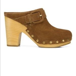 Never worn Veronica Beard Dacey Suede Clogs